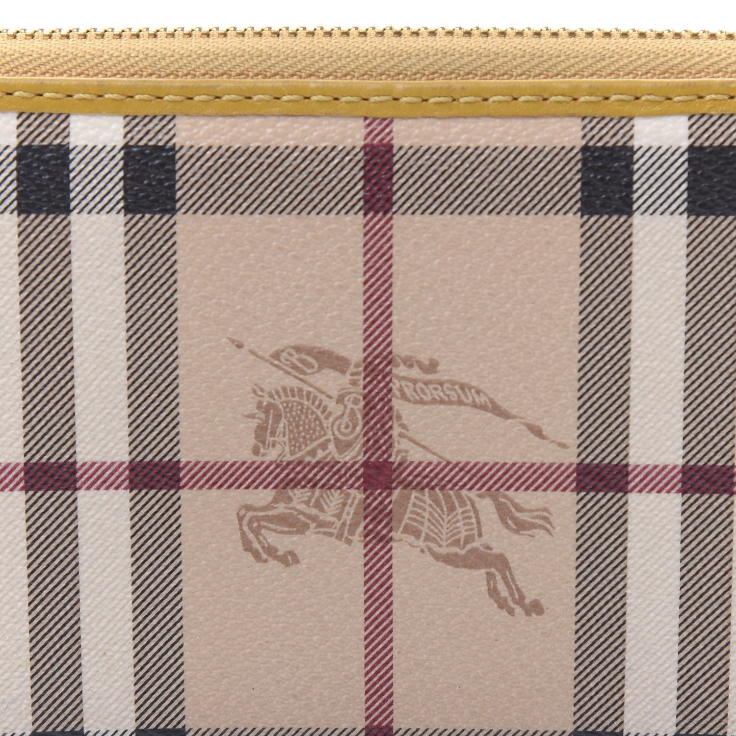 Burberry Haymarket Check Large Ziggy Zip Around Wallet Yellow 11 of 11
