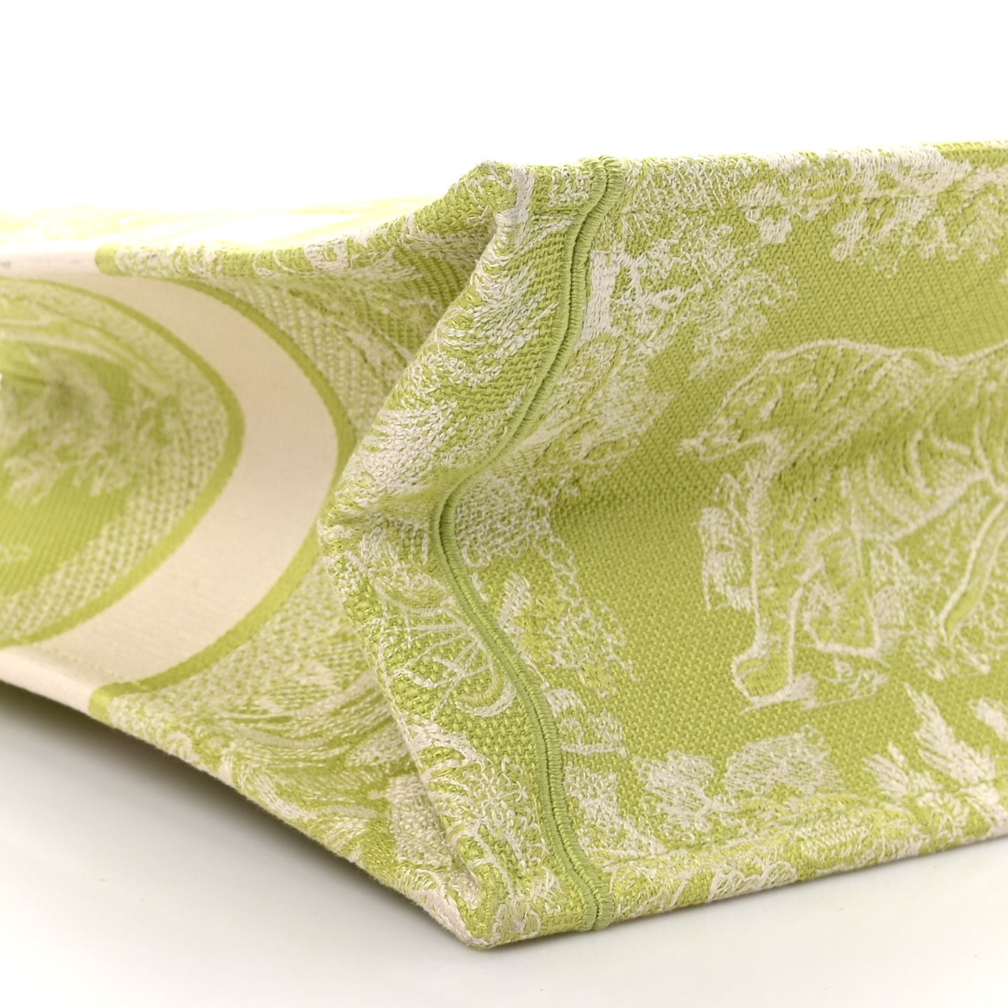Canvas Embroidered Medium Dioriviera Toile De Jouy Book Tote D-Lite Green
