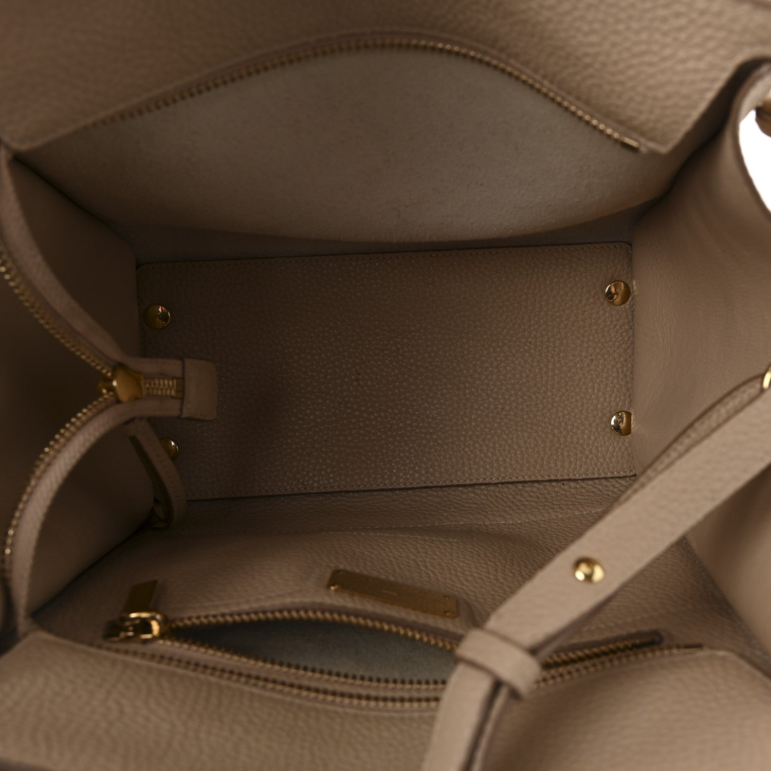 Salvatore Ferragamo Hammered Calfskin Double Handle Small Amy Tote Cumin 5 of 9