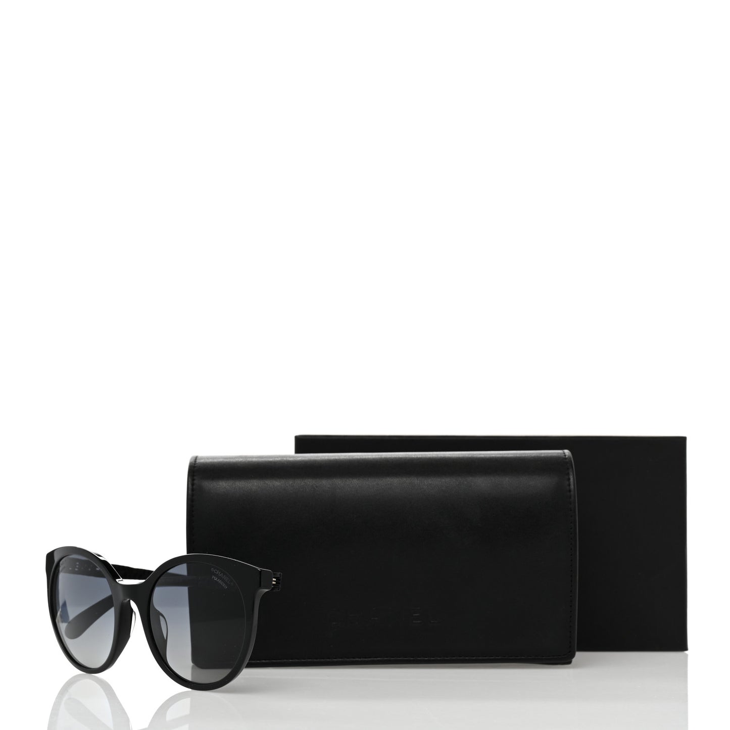 Acetate Metal Polarized Pantos Sunglasses 5440-A Black