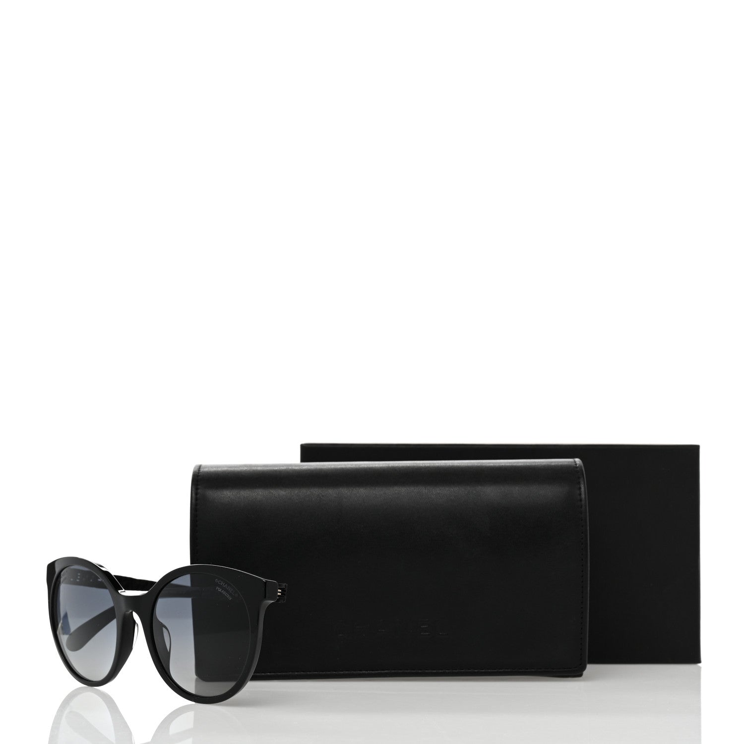 Chanel Acetate Metal Polarized Pantos Sunglasses 5440-A Black 8 of 8