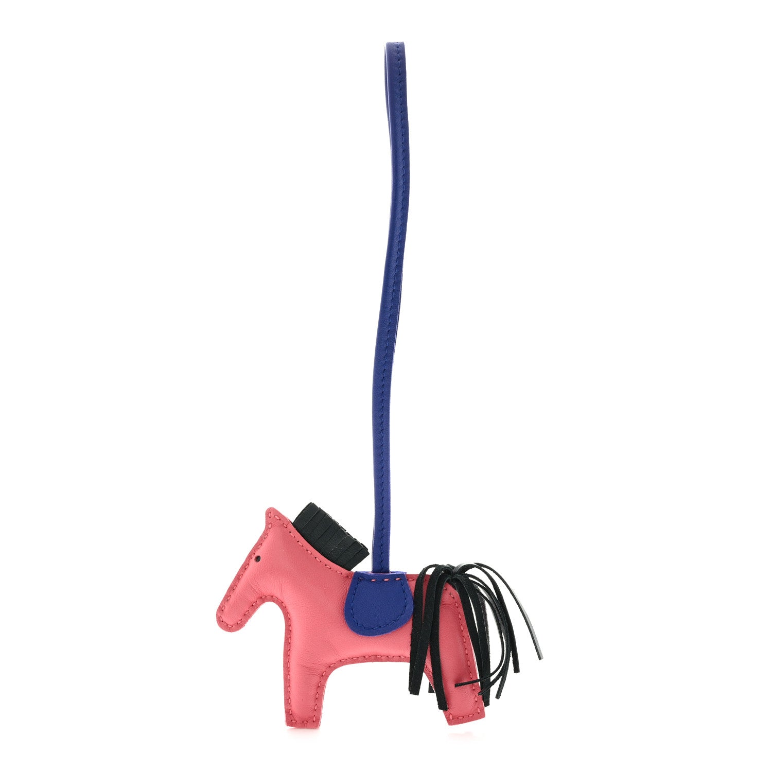 Hermes Milo Lambskin Grigri Rodeo Horse Bag Charm PM Rose Azalee Vert Cypress Bleu Electrique 1 of 4