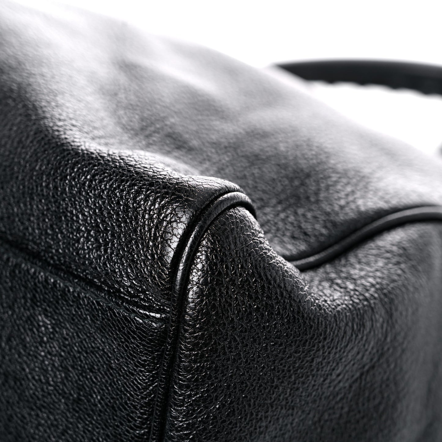 Chevre Silver Metallic Edge Hardware Velo Black
