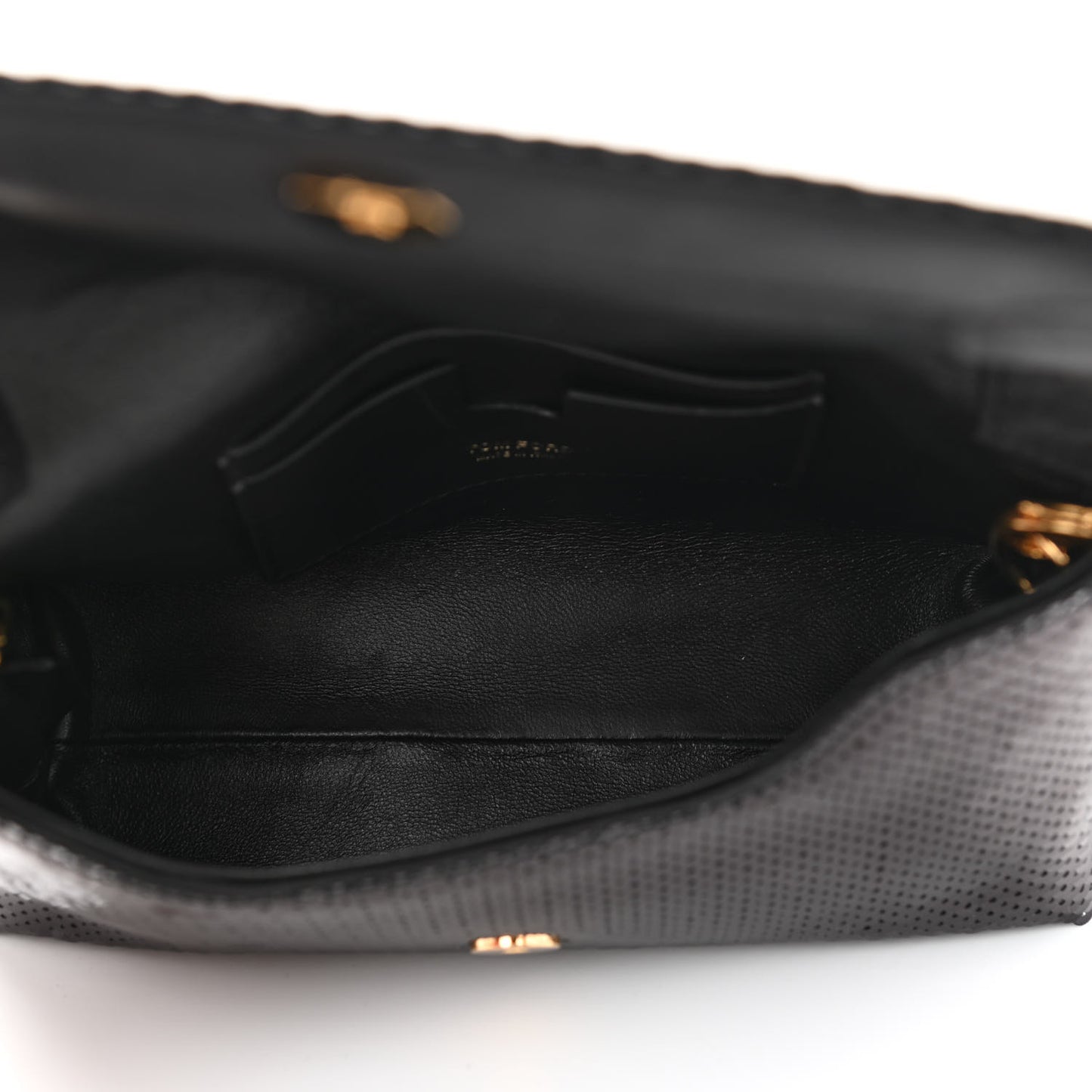 Sequin Mini Label Shoulder Bag Black