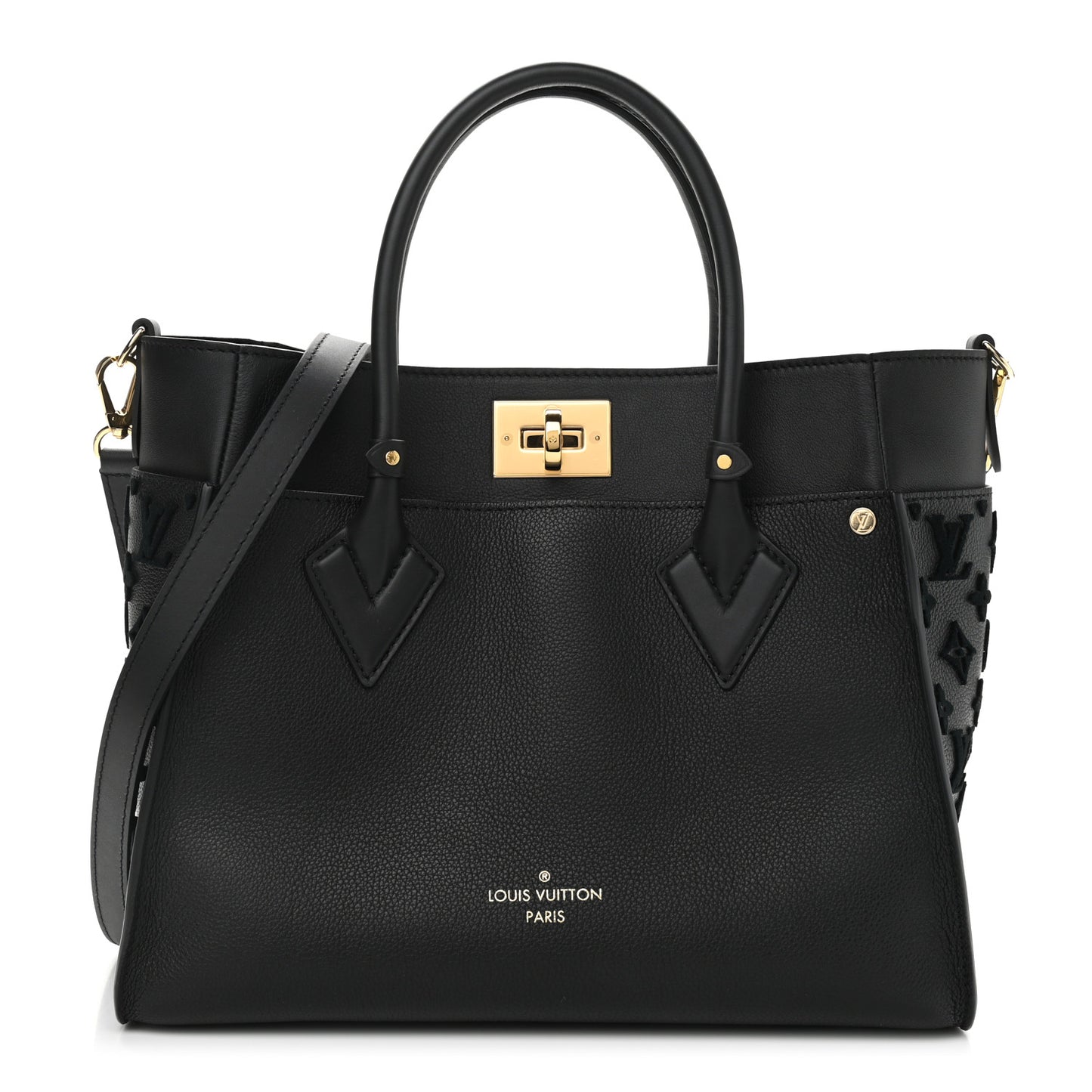 Calfskin Monogram Tufting On My Side Black