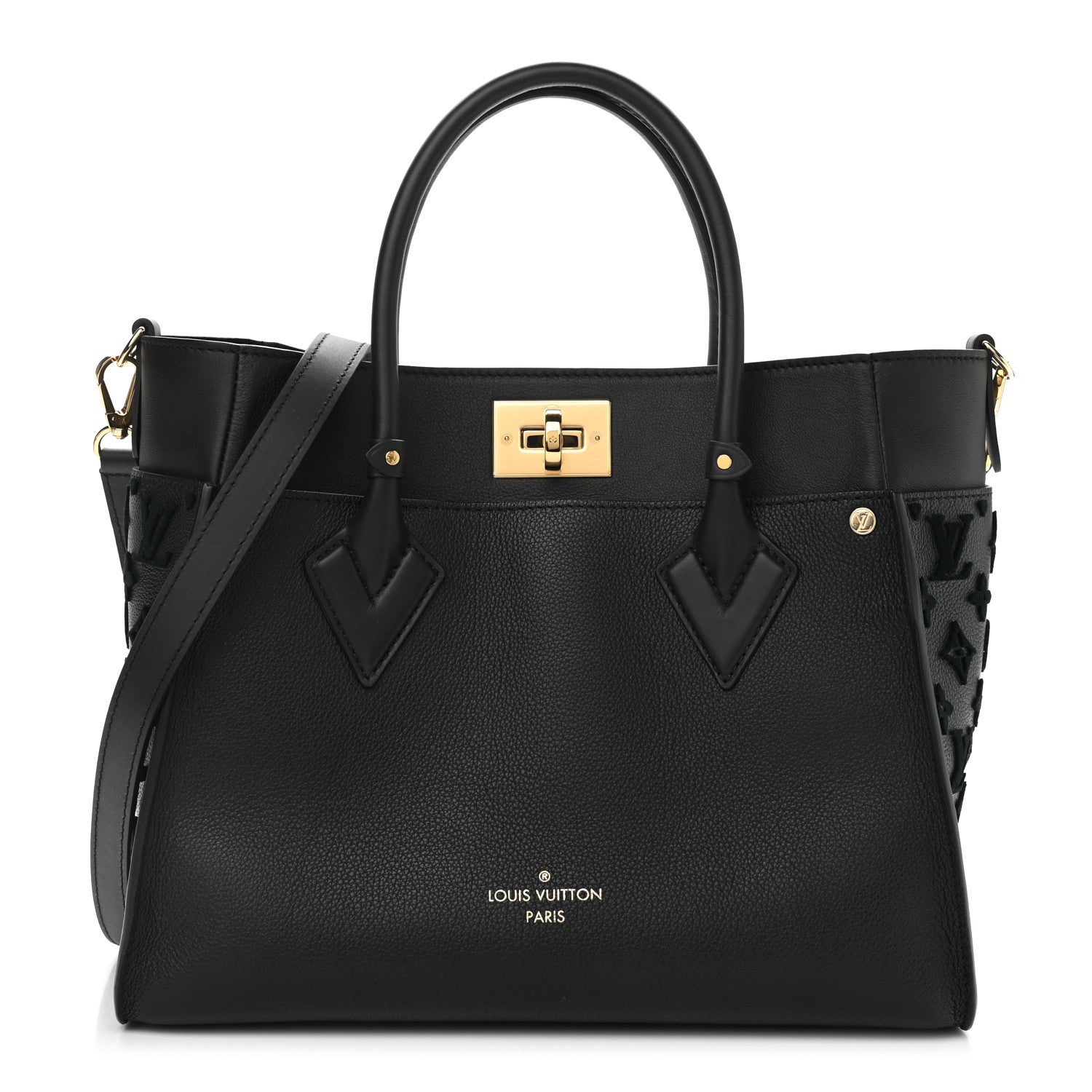 Louis Vuitton Calfskin Monogram Tufting On My Side Black 1 of 10