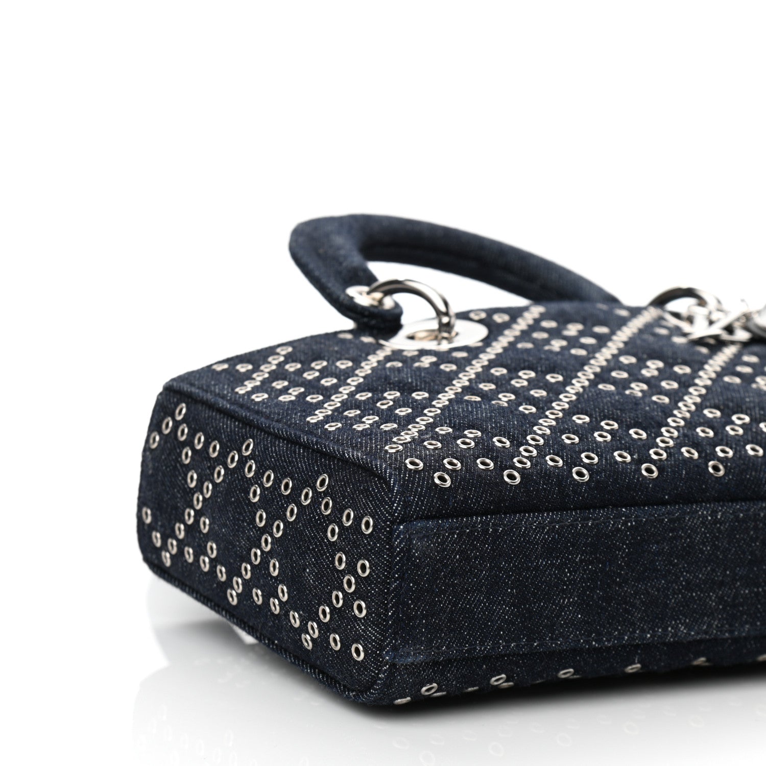 Christian Dior Denim Cannage East West Lady Dior Black 8 of 9
