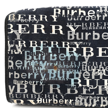 Burberry Canvas Logo Tote Black White 10 of 13