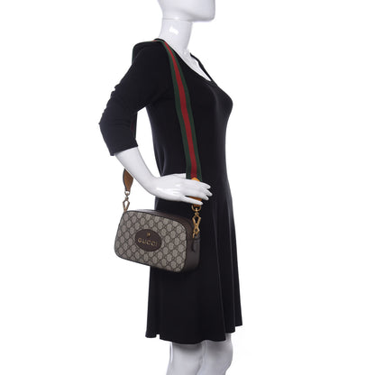 Gucci GG Supreme Monogram Web Neo Vintage Shoulder Bag Beige New Acero Crop 2 of 11