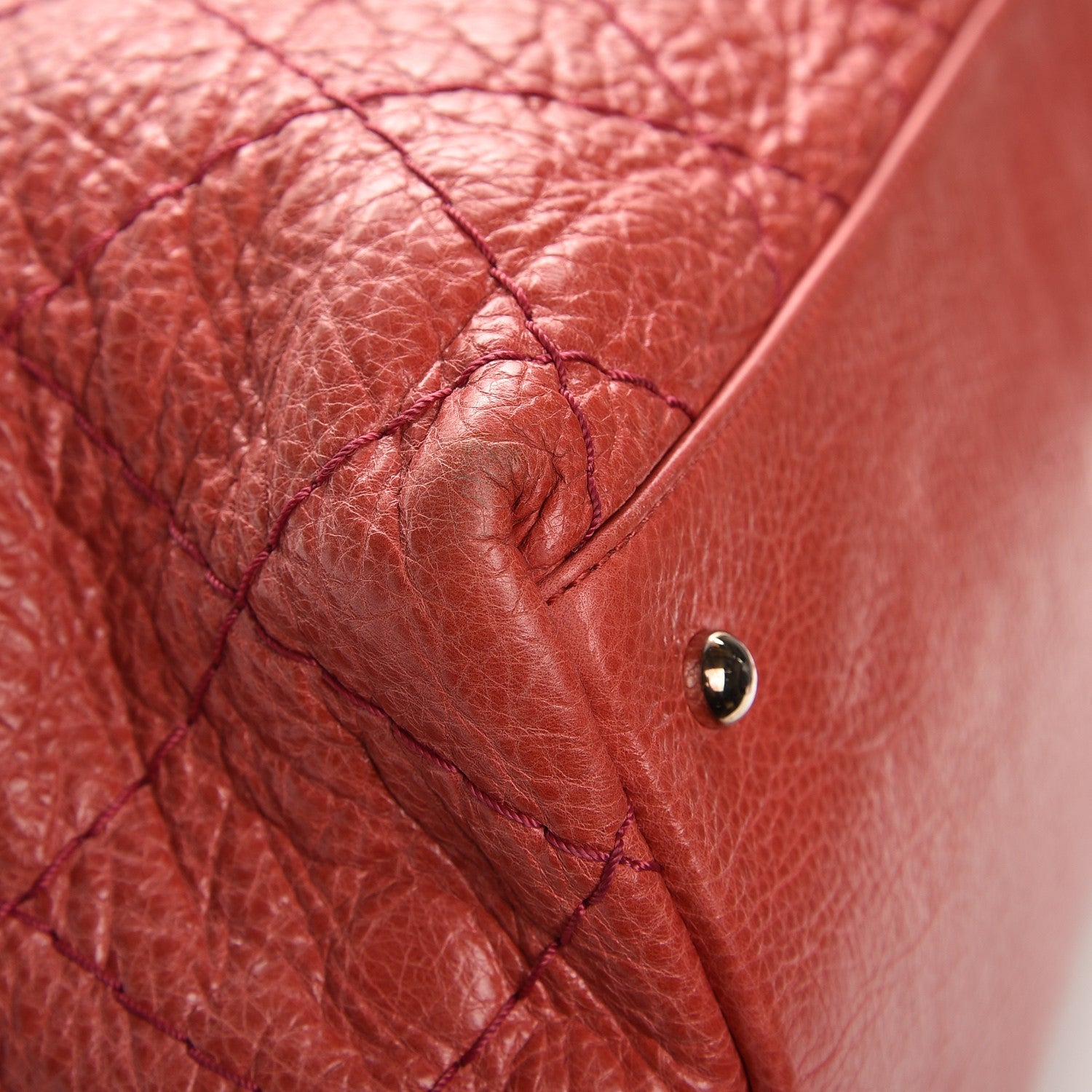 Chanel Glazed Calfskin Large On The Road Tote Red 9 of 10