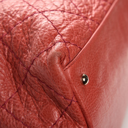 Chanel Glazed Calfskin Large On The Road Tote Red 9 of 10