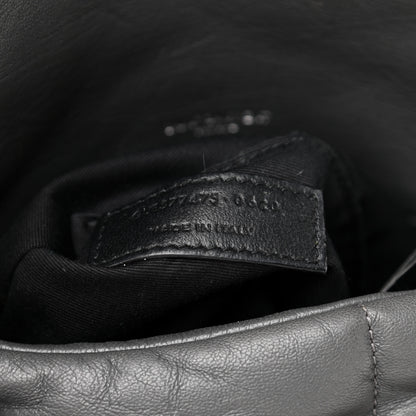 Saint Laurent Calfskin Quilted Medium Loulou Puffer Monogram Chain Satchel Storm 8 of 12