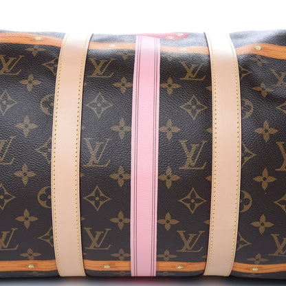 Louis Vuitton Monogram Summer Trunks Keepall Bandouliere 50 10 of 10