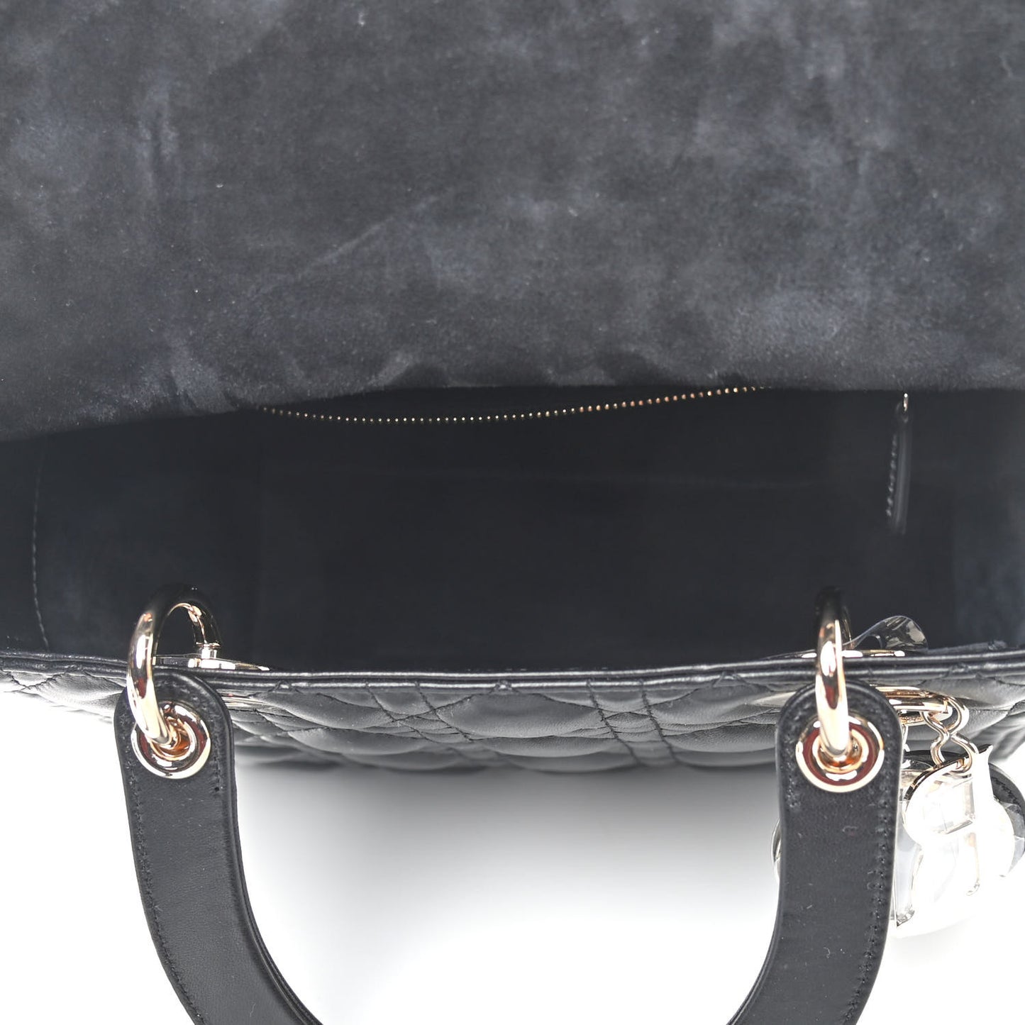 Lambskin Cannage Medium Lady Dior Black