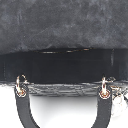 Christian Dior Lambskin Cannage Medium Lady Dior Black 5 of 8