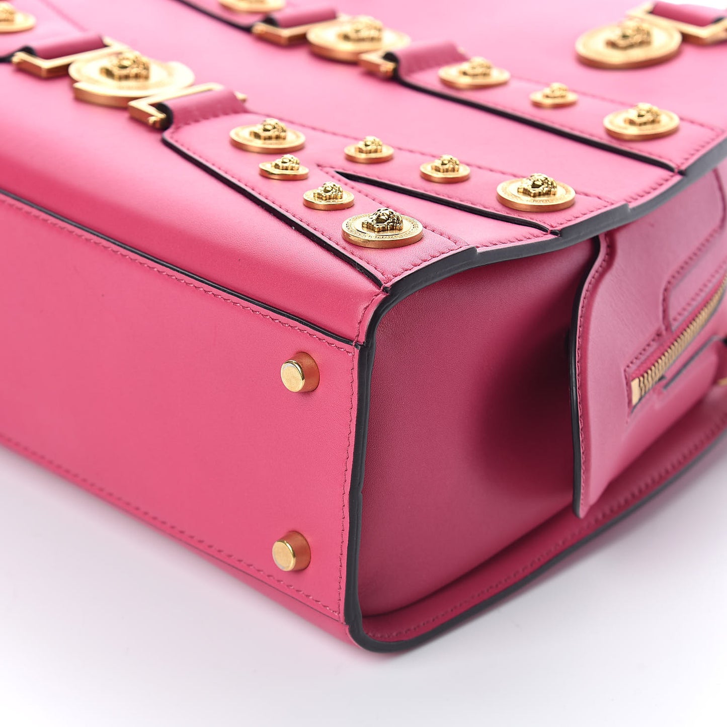 Calfskin Medallion Tribute Bowling Bag Pink