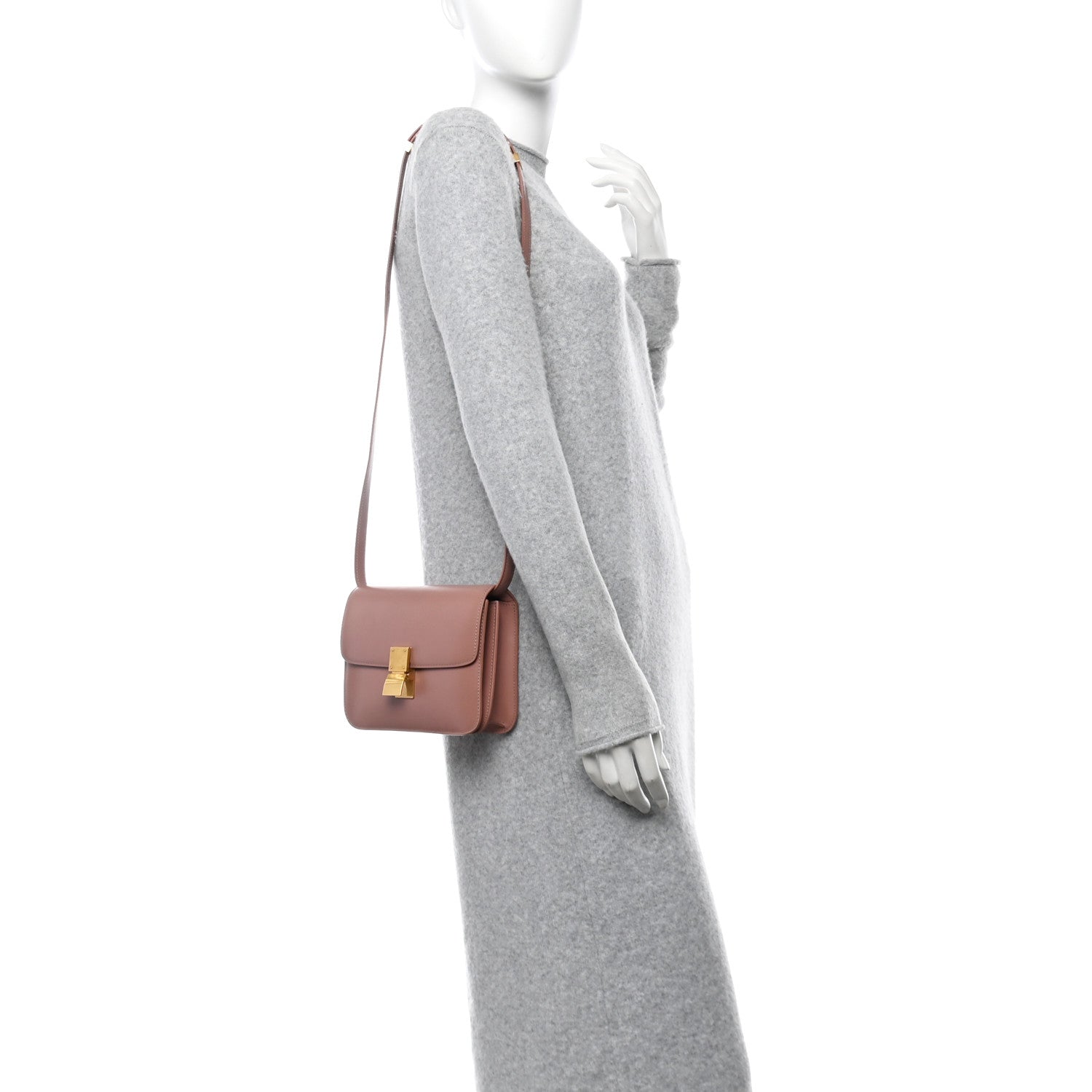 Celine Box Calfskin Teen Classic Box Flap Bag Antique Rose 2 of 11