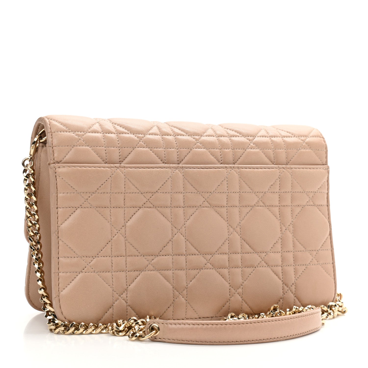 Christian Dior Pearly Lambskin Cannage Miss Dior Promenade Pouch Biege 3 of 11