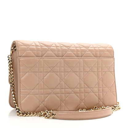 Christian Dior Pearly Lambskin Cannage Miss Dior Promenade Pouch Biege 3 of 11