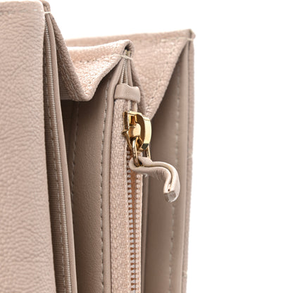 Chanel Caviar Quilted Large Boy Gusset Flap Wallet Beige 9 of 10