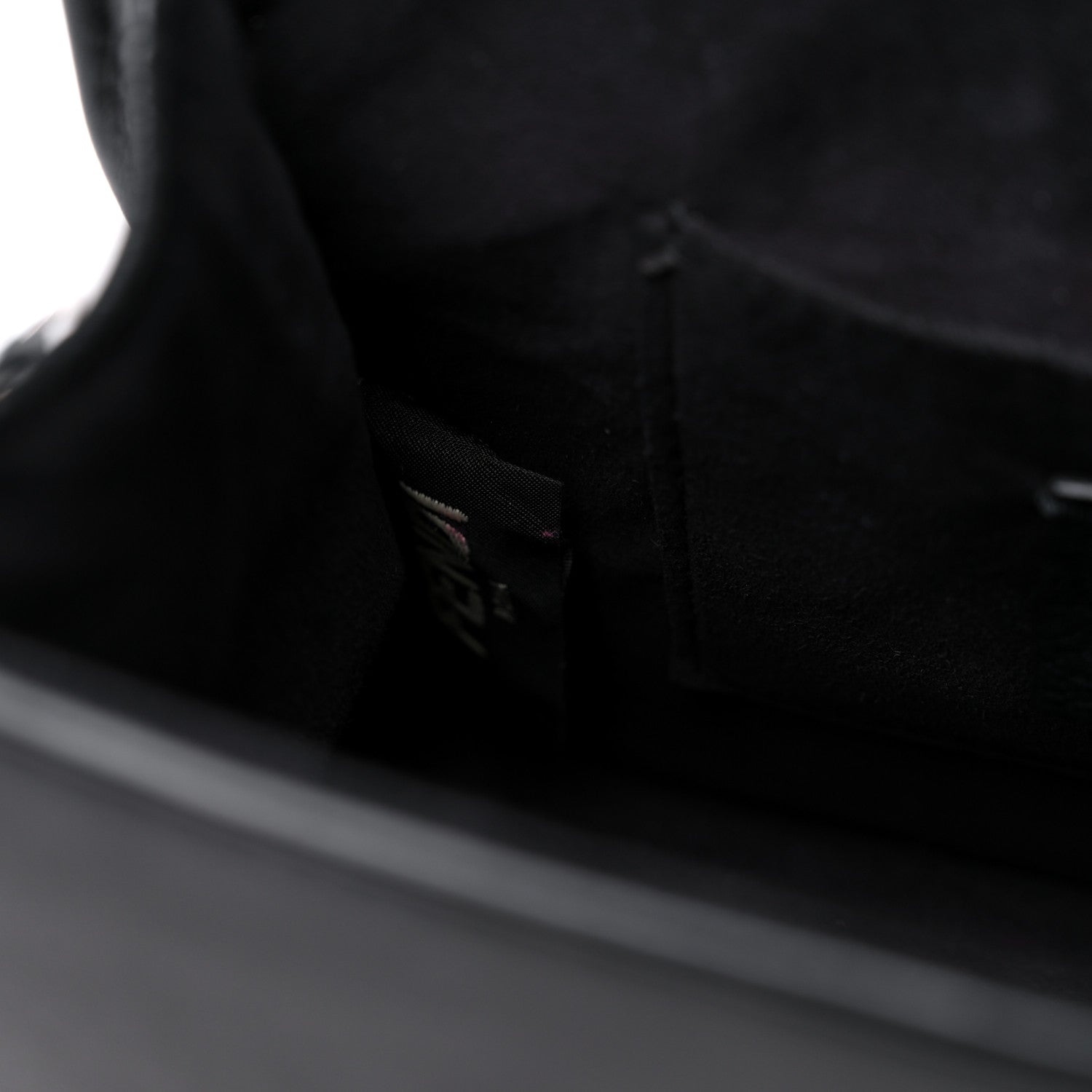 Fendi Vitello Century Velvet F is Fendi FF Embroidered Small Kan I Shoulder Bag Black Tobacco 11 of 16