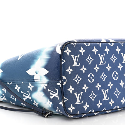 Louis Vuitton Monogram Escale Neverfull MM Blue 9 of 12