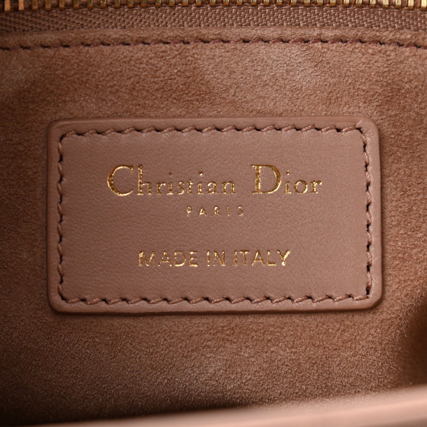 Lambskin Cannage Medium Lady Dior Rose Poudre
