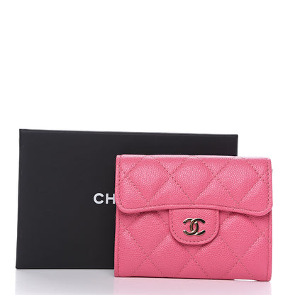 Chanel Caviar Quilted Flap Card Holder Wallet Pink 8 of 8