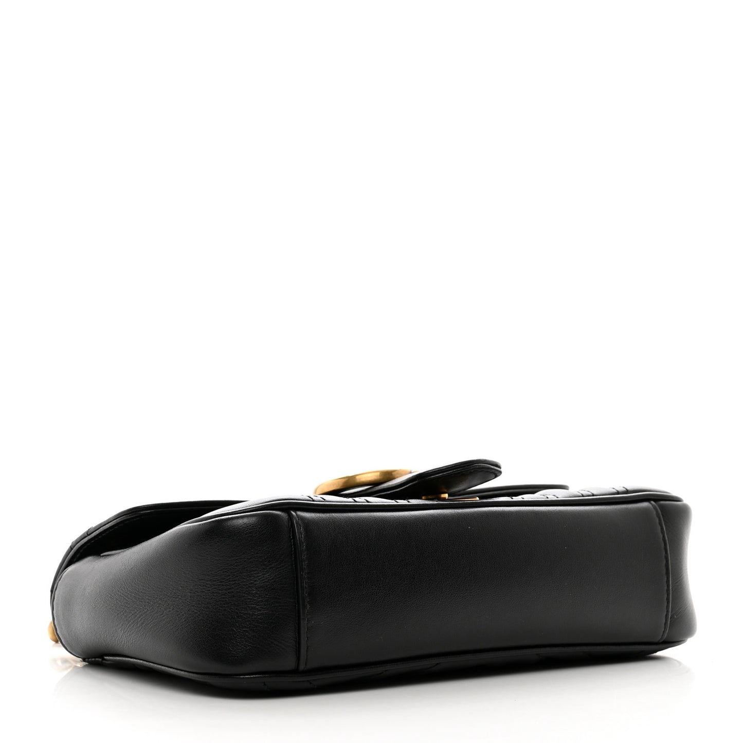 Calfskin Matelasse Mini GG Marmont Shoulder Bag Black