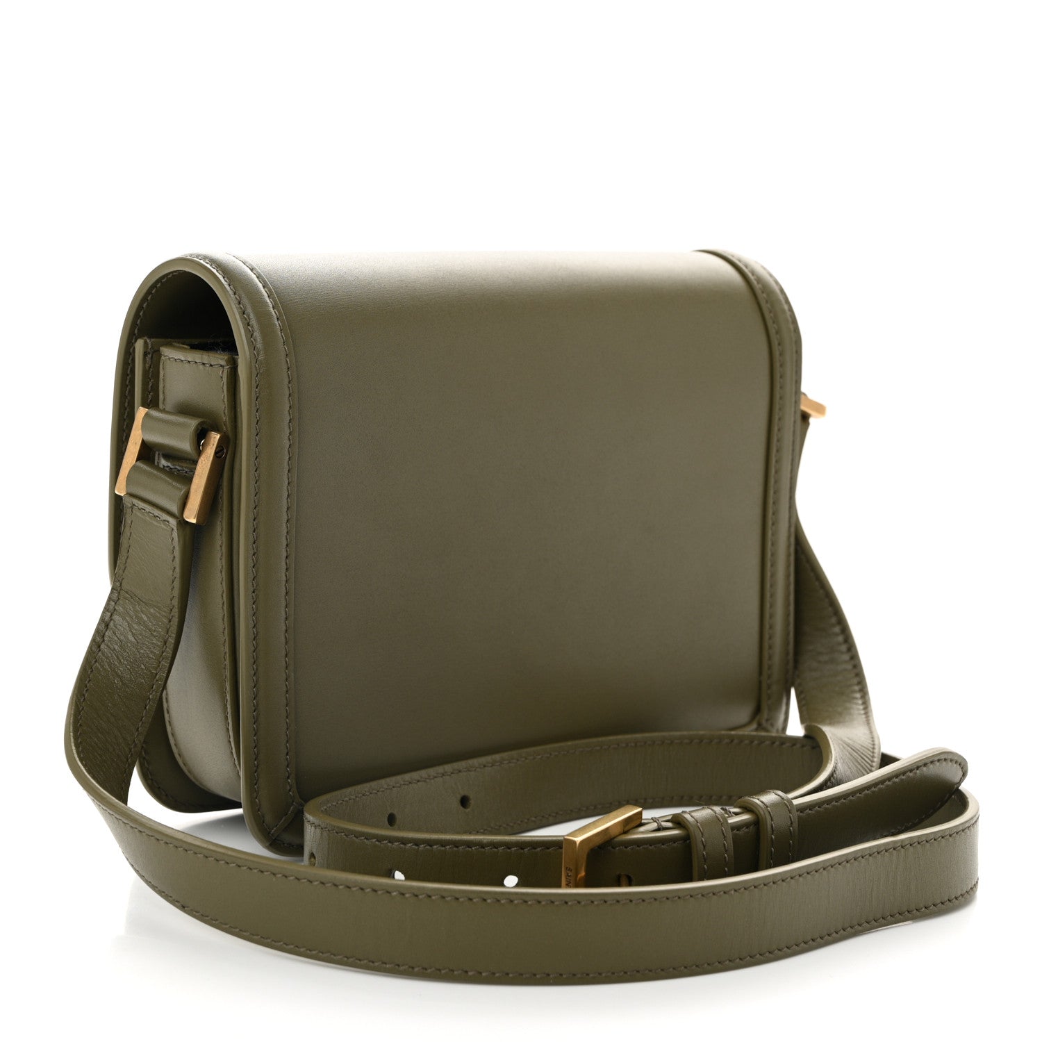 Saint Laurent Smooth Calfskin Small Solferino Satchel Vert Khaki 3 of 10