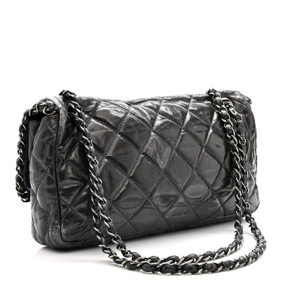 Chanel Metallic Calfskin Quilted Medium Chain Me Flap Grey 3 of 13