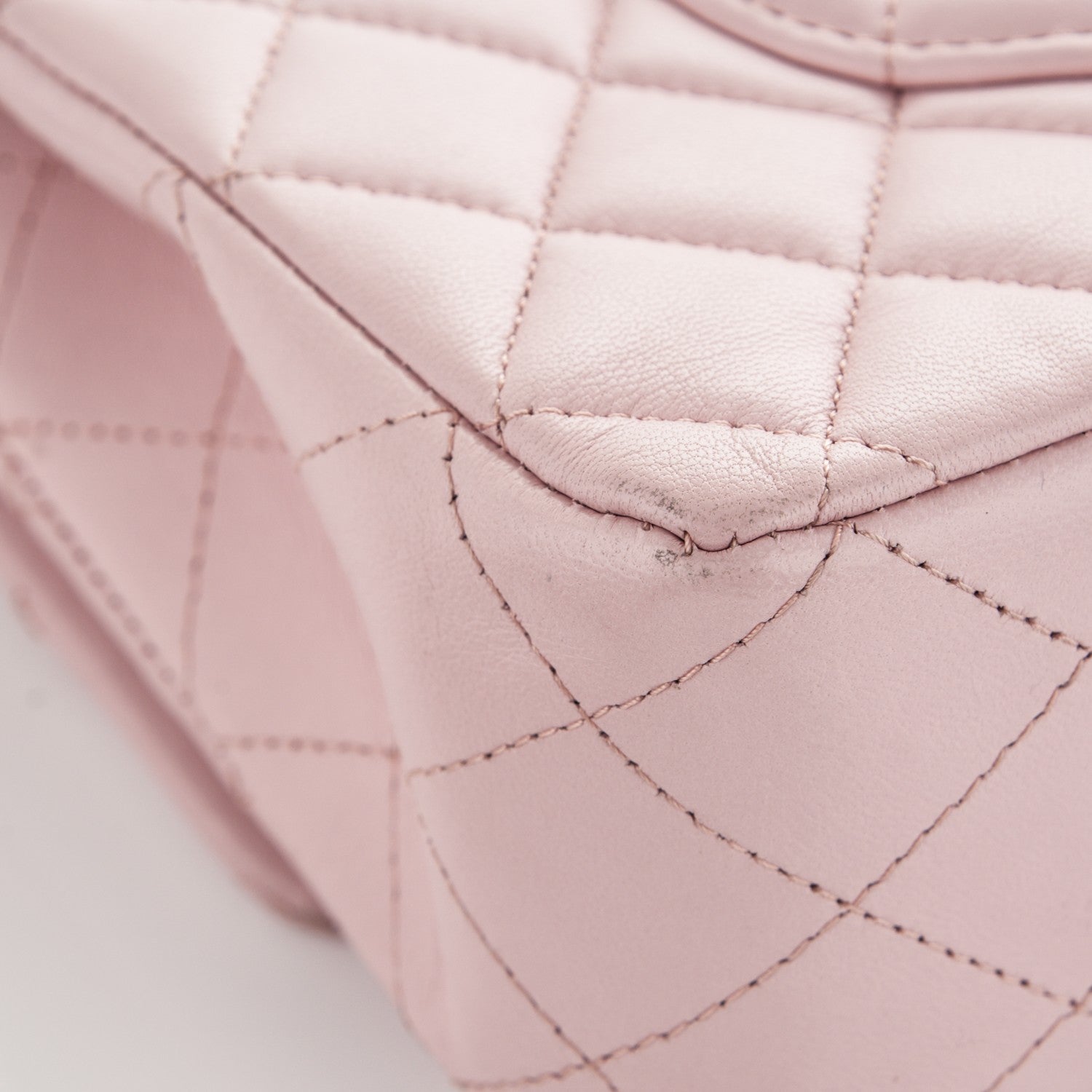 Chanel Lambskin Quilted Medium Double Flap Light Pink 10 of 12