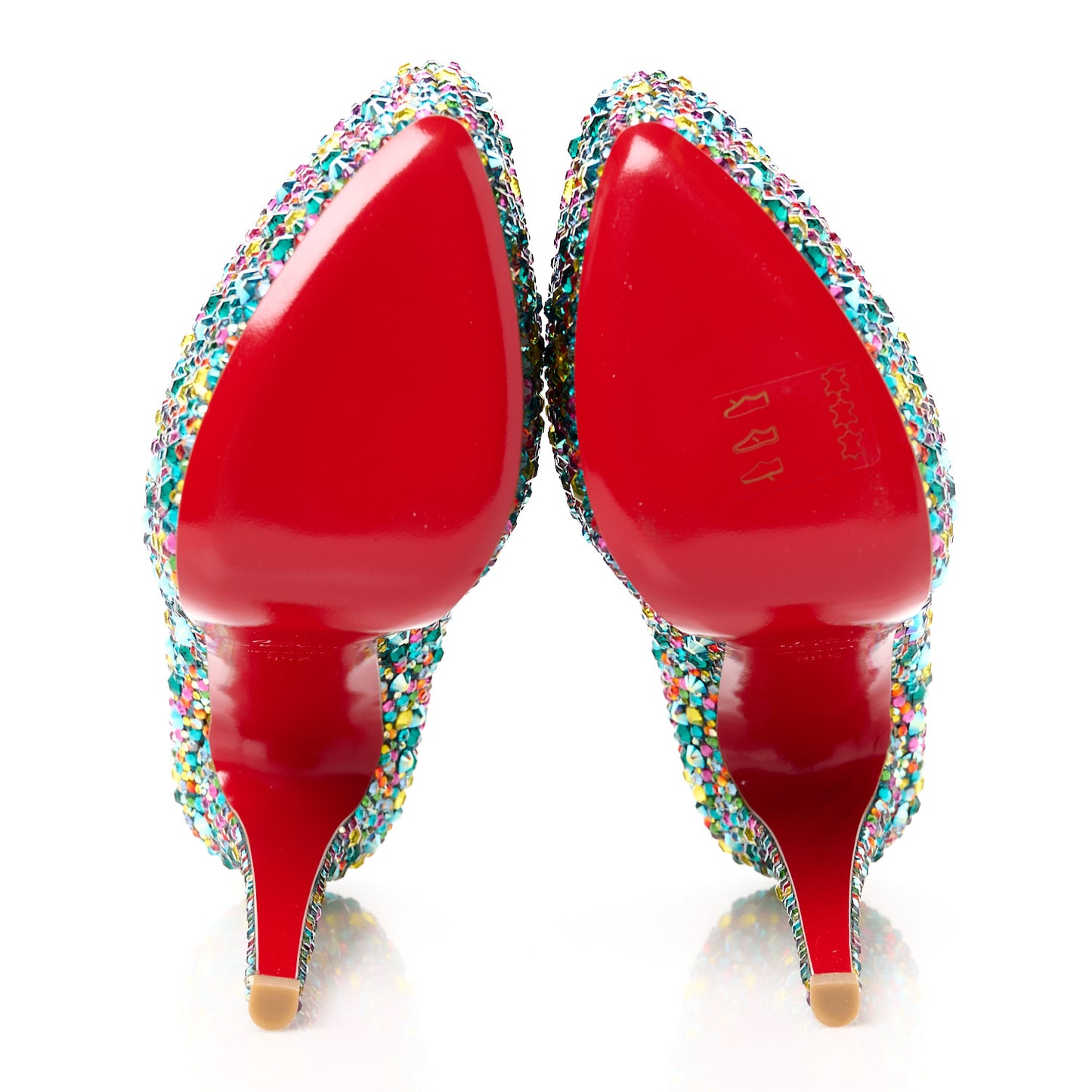 Crystal Suede Burma Daffodile Strass 160 Pumps 39.5 Multicolor