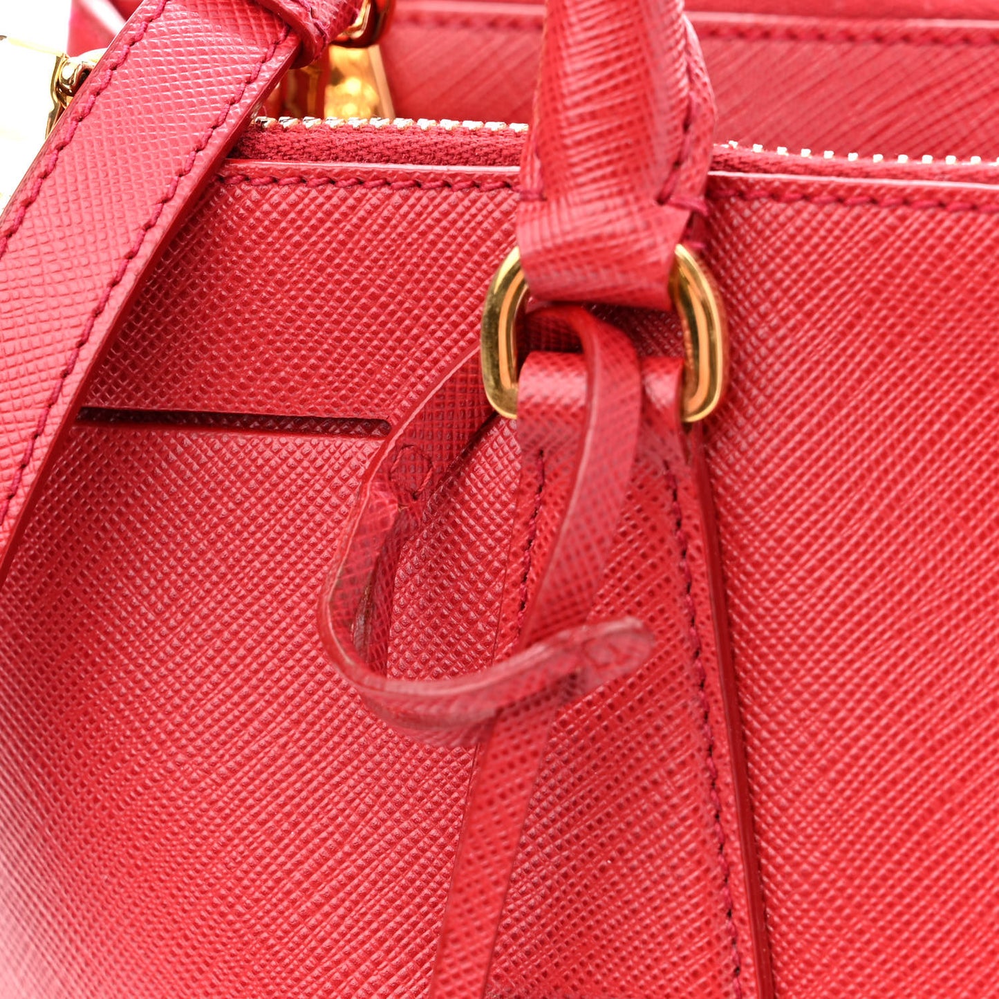 Saffiano Small Galleria Double Zip Tote Fuoco
