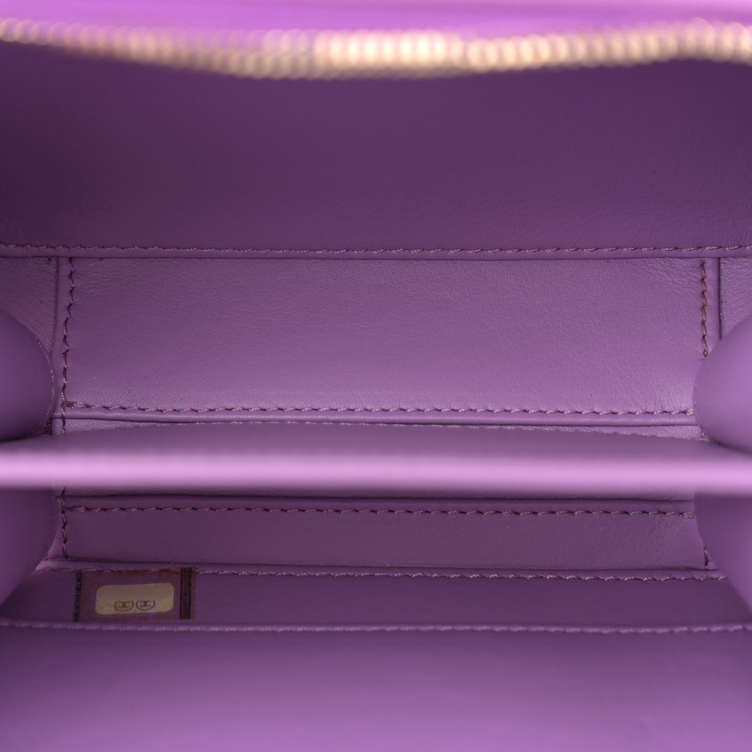 Chanel Caviar Quilted Small CC Filigree Vanity Case Purple 4 of 10