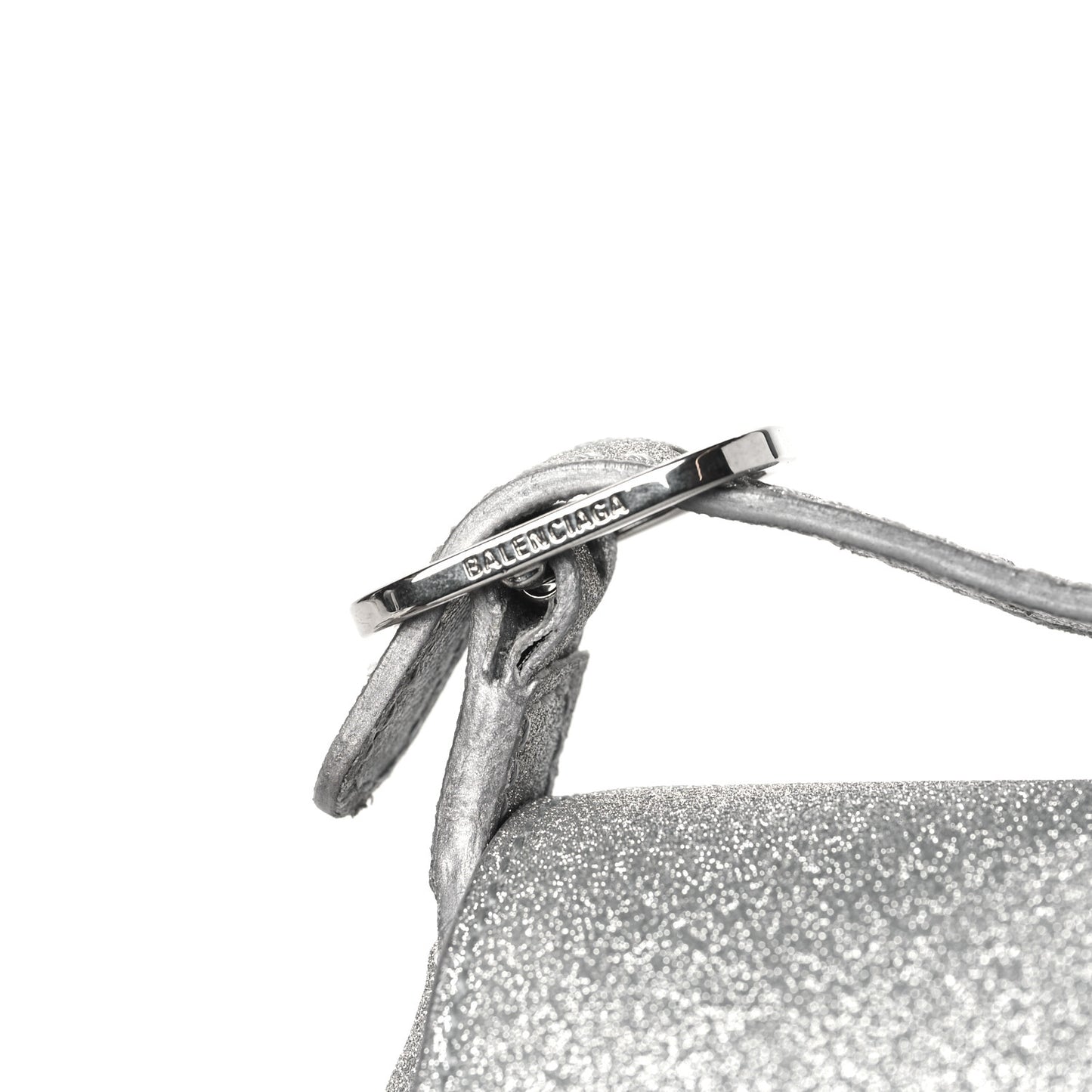 Sparkling Fabric Small XX Flap Stretch Bag Silver