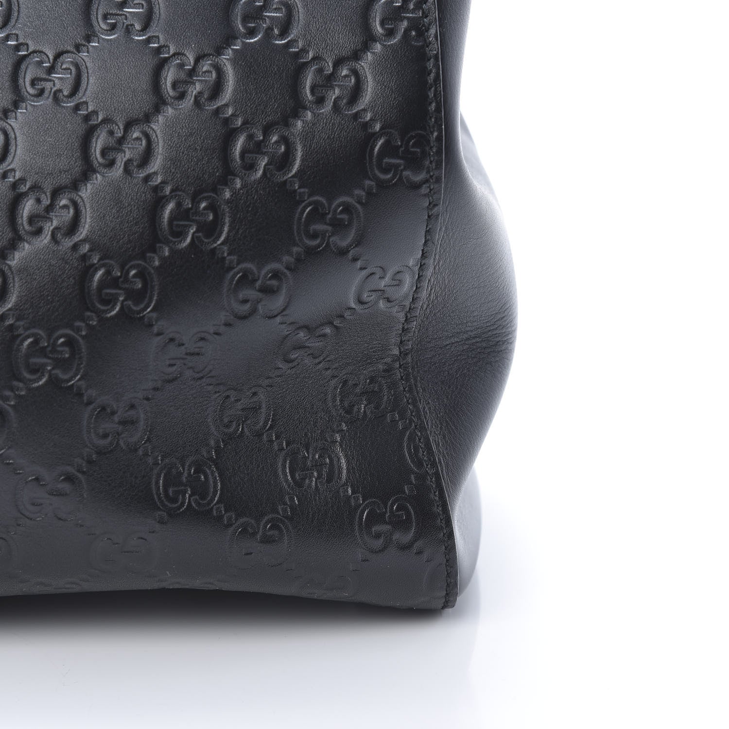 Gucci Guccissima Signature Large Shoulder Tote Bag Black 14 of 17