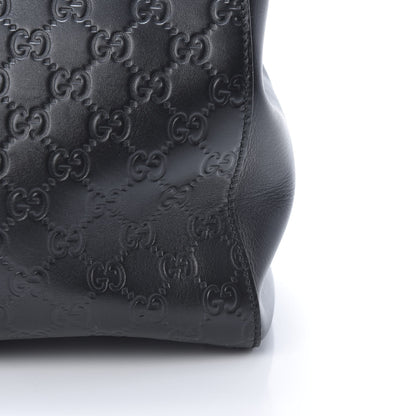 Gucci Guccissima Signature Large Shoulder Tote Bag Black 14 of 17