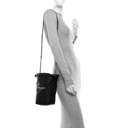 Saint Laurent Lambskin Small Teddy Bucket Bag Black 2 of 12