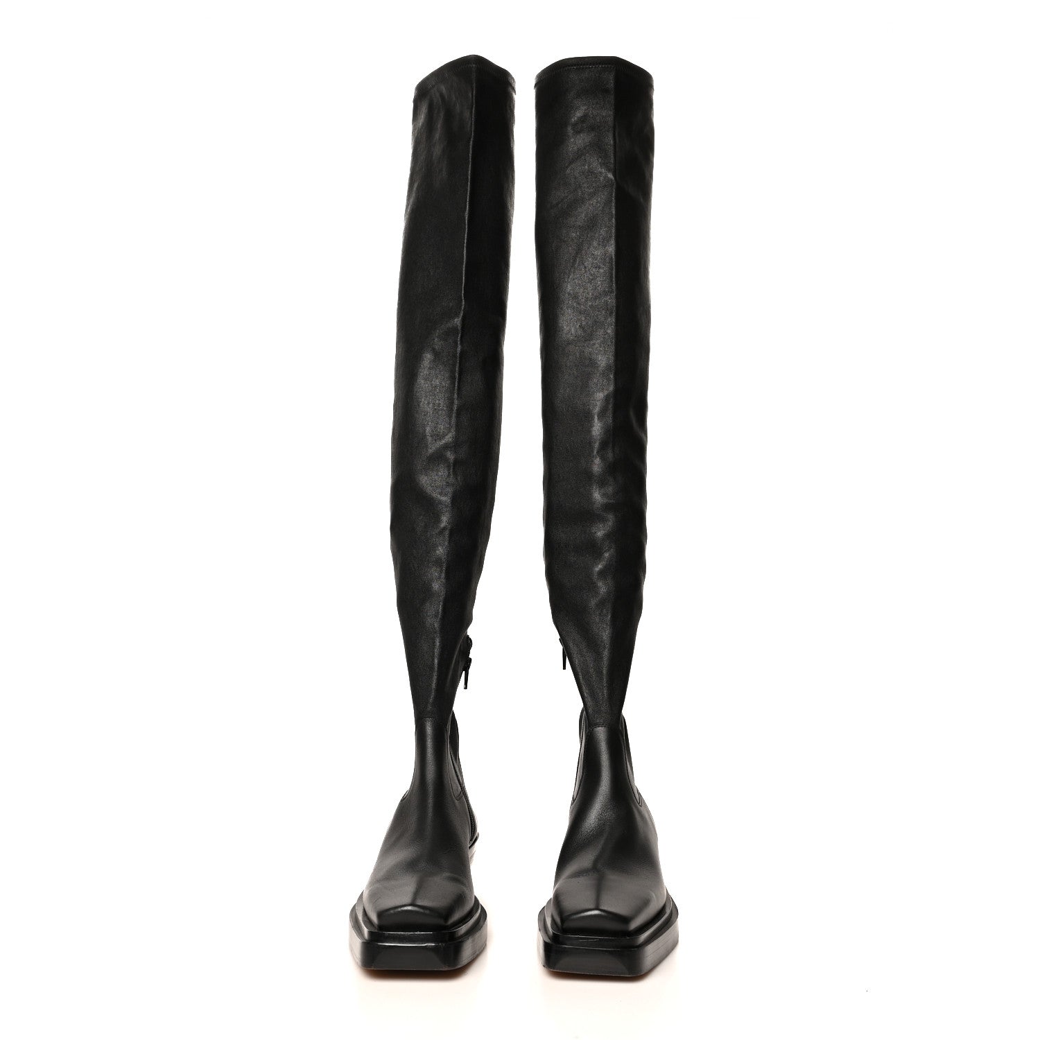 Bottega Veneta Calfskin Nappa Lean Over The Knee Boots 38 Black 2 of 8