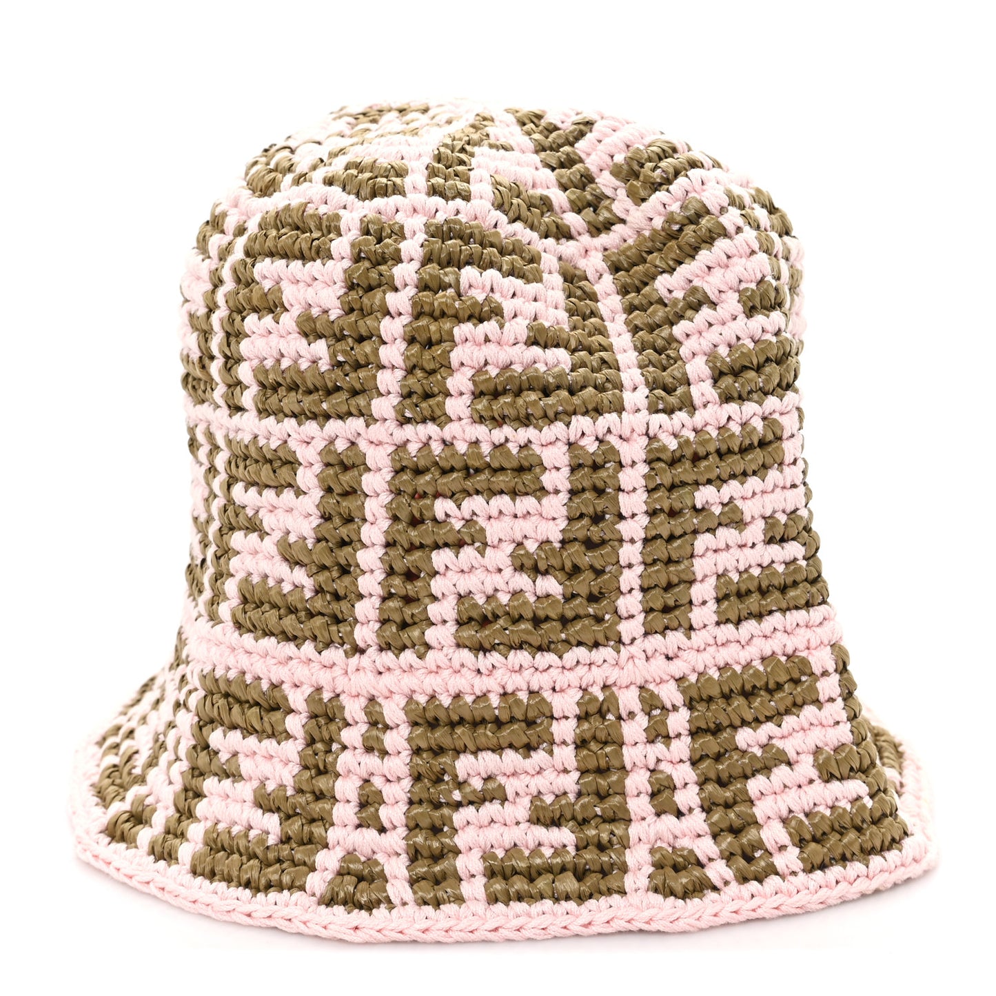 Cotton Rayon FF Woven Bucket Hat S/M Pink Khaki