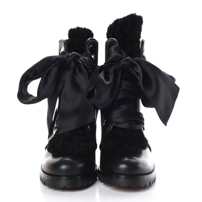 Christian Louboutin Calfskin Mink Jenny From the Alps 70 Ankle Boots 36.5 Black 2 of 8