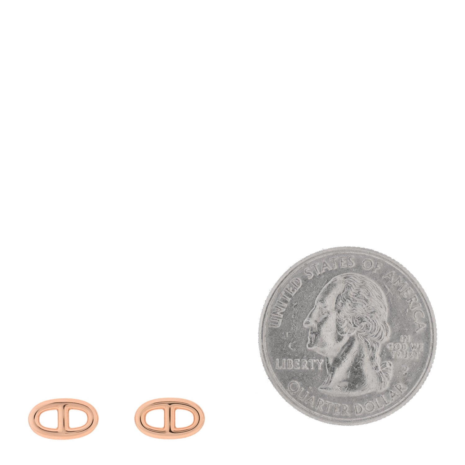 Hermes 18K Rose Gold TPM Farandole Stud Earrings 2 of 5