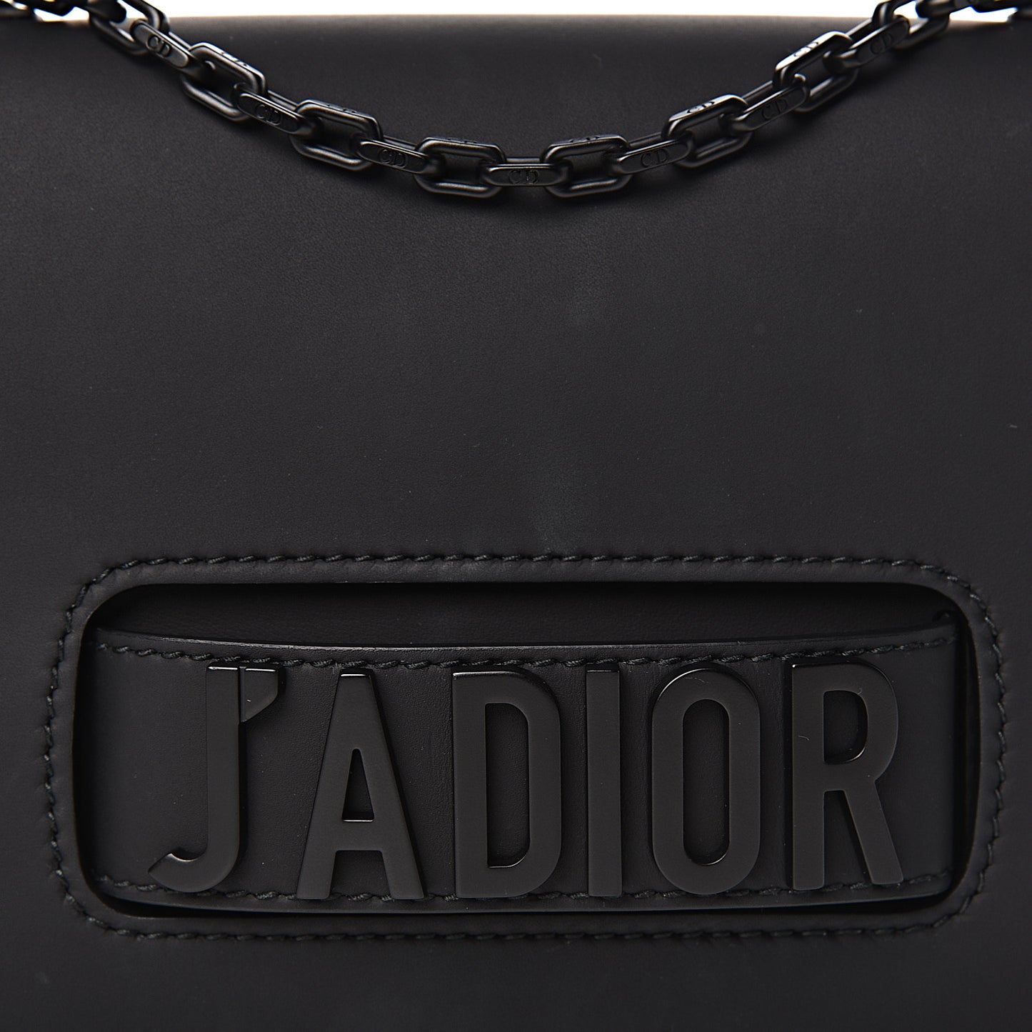 Ultra Matte Calfskin J'Adior Chain Flap Bag Black