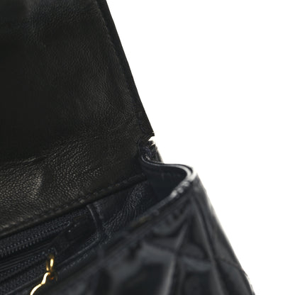 Chanel Patent Quilted Medium Rectangular Kelly Flap Bag Black 13 of 13
