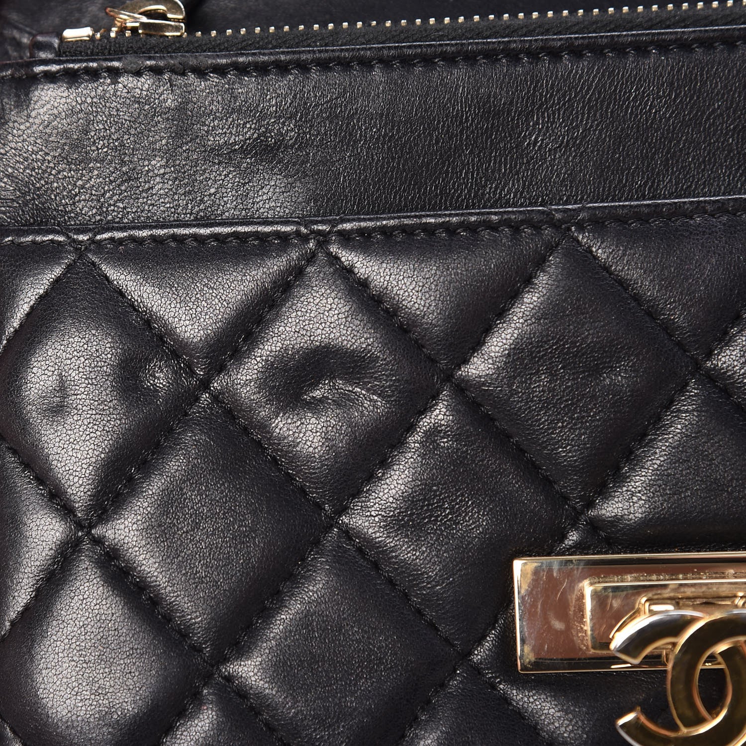 Chanel Lambskin Quilted Golden Class Wallet on Chain WOC Black 13 of 16