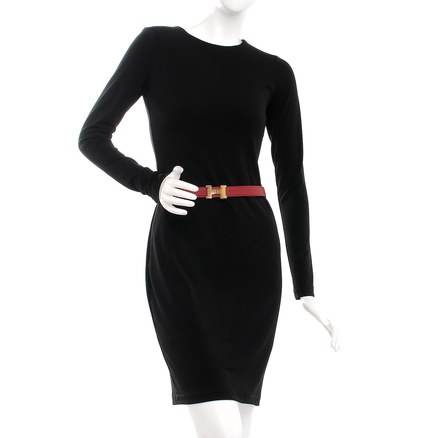 Hermes Epsom Swift 24mm Mini Constance H Belt 70 Craie Rouge Grenat 3 of 10