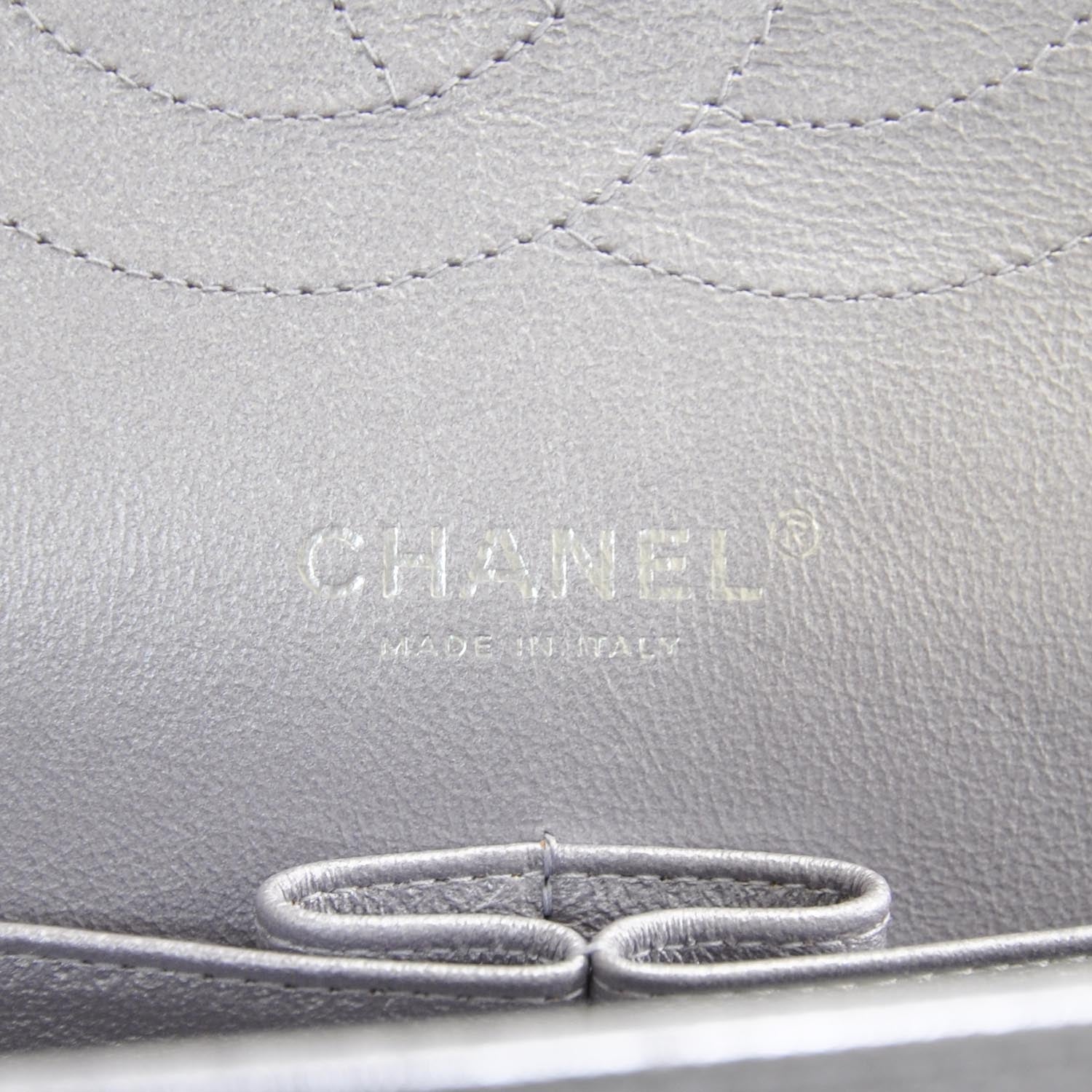 Chanel Metallic Lambskin Quilted Jumbo Flap Lilac 7 of 10