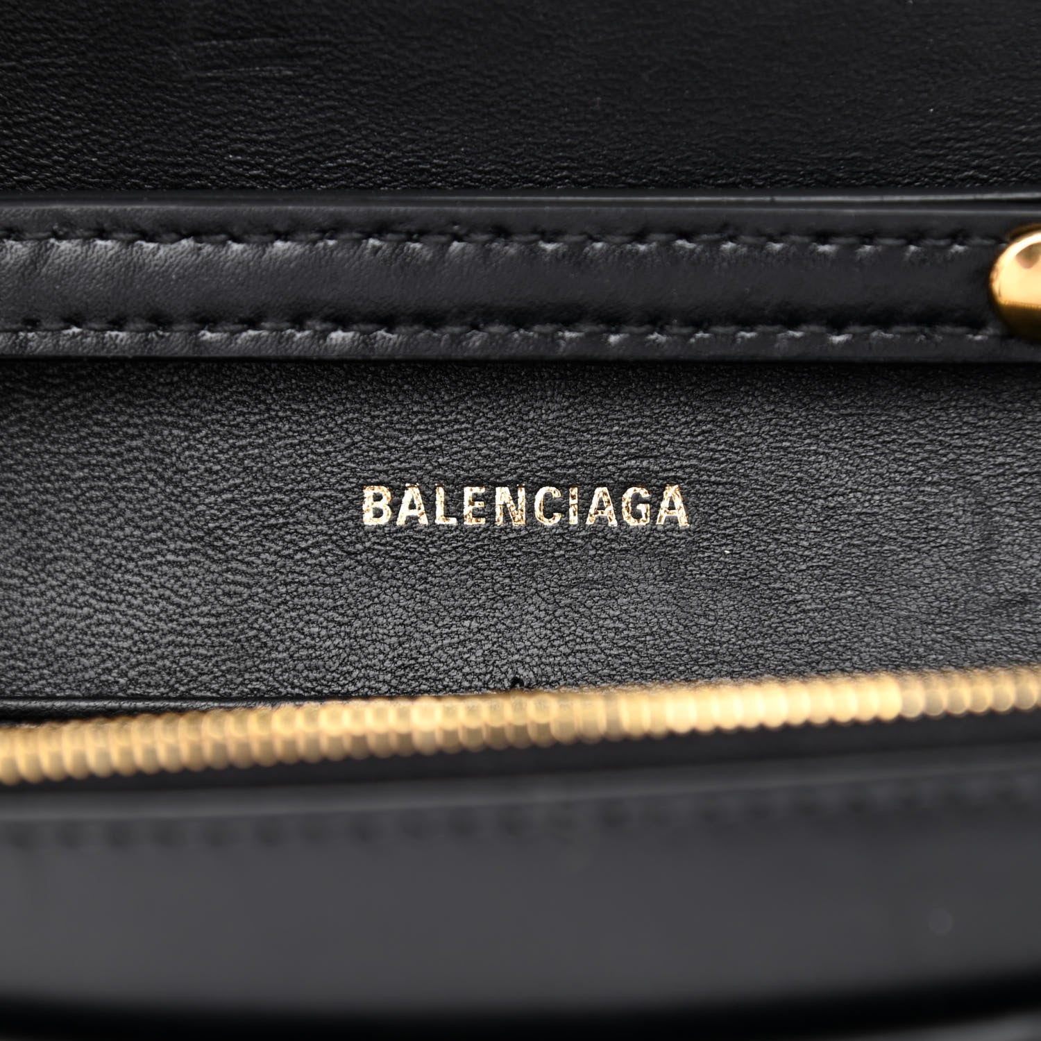 Balenciaga Shiny Box Calfskin Hourglass Chain Bag Black 6 of 10