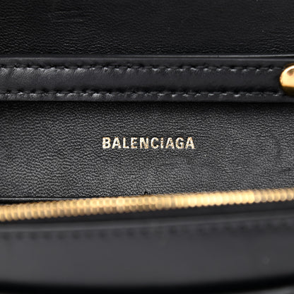 Balenciaga Shiny Box Calfskin Hourglass Chain Bag Black 6 of 10